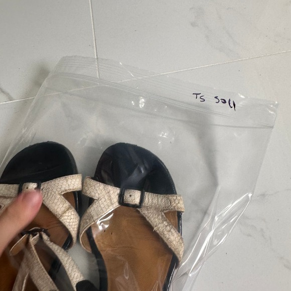 3.1 PHILLIP LIM Snake Skin Print Leather Buckle Ankle Strap Sandals Size 37 - Picture 6 of 6